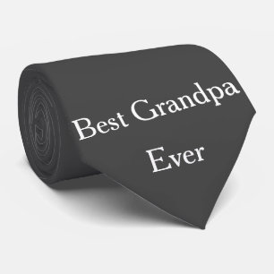 Cravate Meilleur Grand-Père Jamais Grand-Père gris foncé P