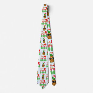 Cravate Mele Kalikimaka Hawaiian Pineappy Joyeux Noël