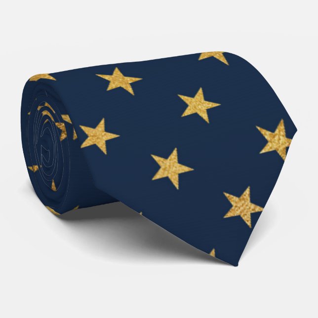 CRAVATE MENS DE L'ÉTOILE D'OR DE LA MARINE (Roulé)