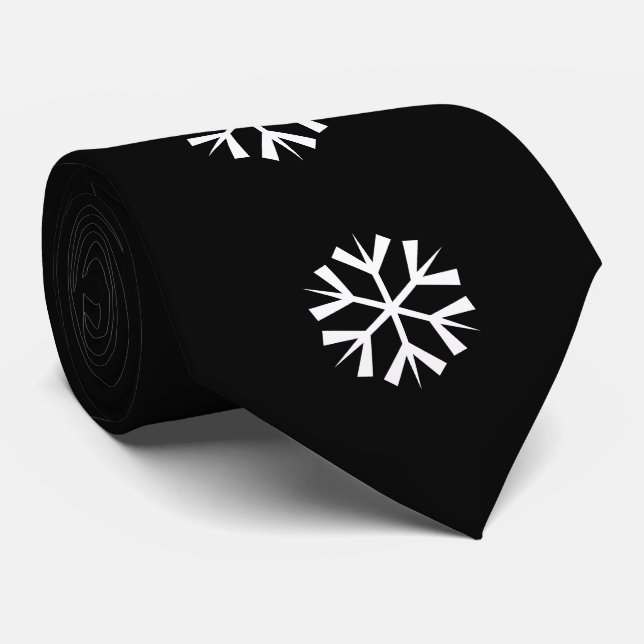 CRAVATE MERRY CHRISTMAS SNOWFLAKE (Roulé)