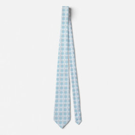 Cravate Mesothelioma Awareness Plaid Light Blue Ribbon