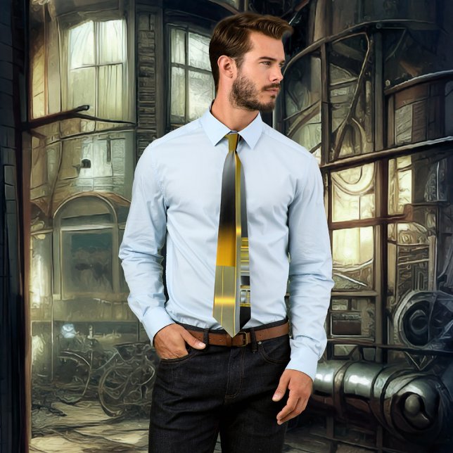 Cravate métallique fractale Techno Abstraite (Créateur téléchargé)