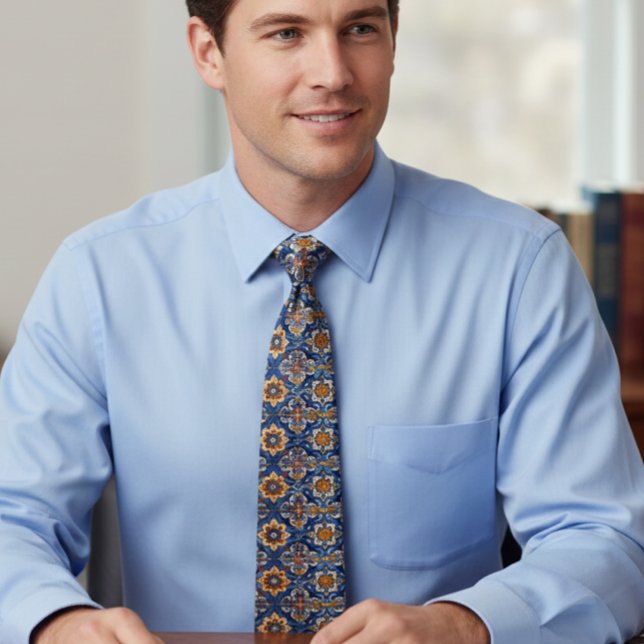 Cravate Mexicaine Talavera Carrelage Poterie Fiesta Espagn (Créateur téléchargé)