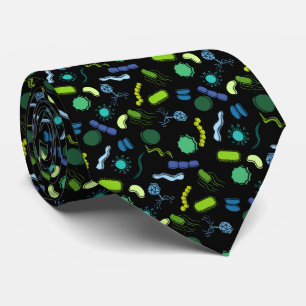 Cravate Microbiologie - Couleur sur noir