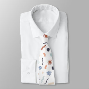 Cravate Microbiologie Vintage - Blancs sur le blanc