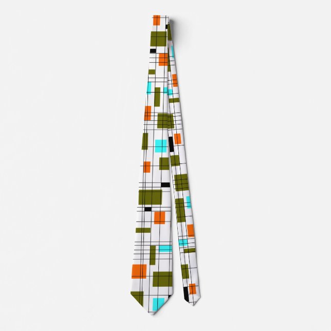 Cravate Midcentury grid (Devant)