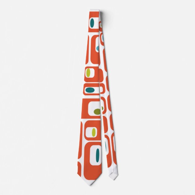 Cravate Midcentury Modern Rectangles (Devant)