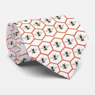 Cravate Miel Bee Honeycomb apiculteur Anniversaire