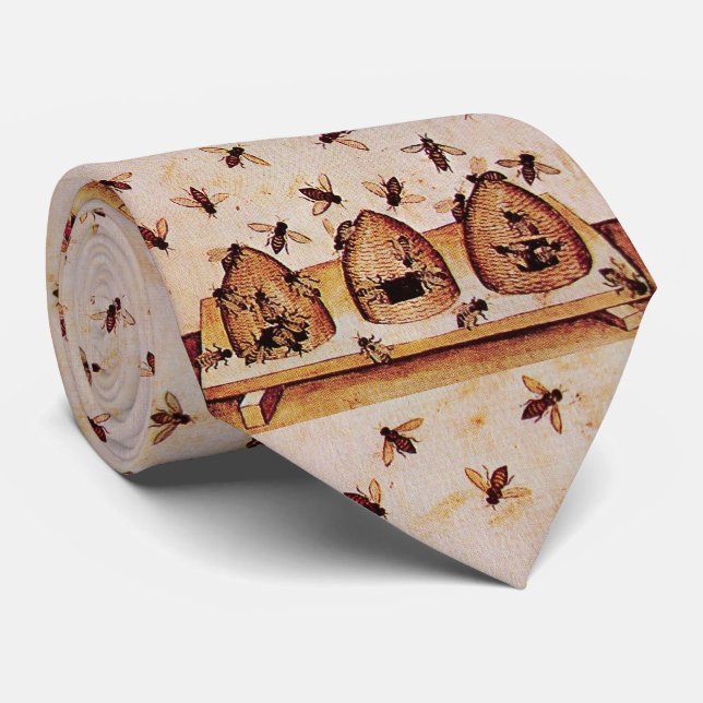 CRAVATE MIEL MÉDIÉVAL BEE, MAINTIEN DE L'OEUVRE, MAINTIEN  (Roulé)