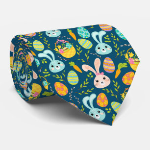 Cravate mignon motif carrelé de Pâques