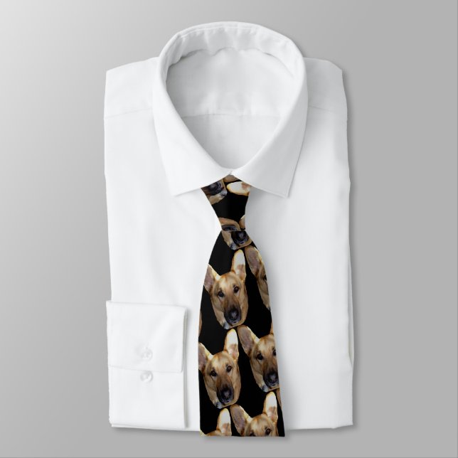 Cravate Mignonne et amusante berger allemand visage de chi (Attaché)