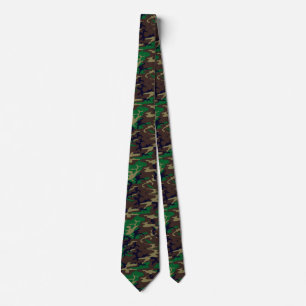 Cravate militaire américain du camouflage de bois