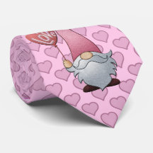 Milo Dale Pink sur Coeurs roses Gnome Necktie Homm