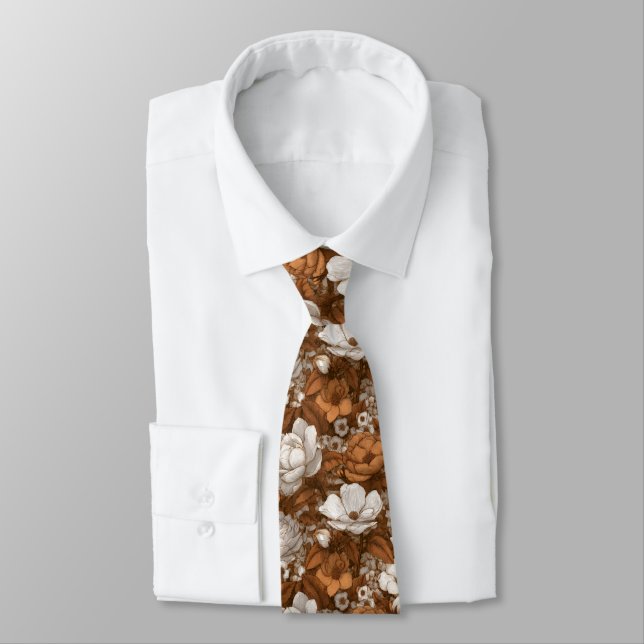 Cravate Minimalistic Dad Gifts Gardenias (Attaché)