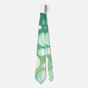 Cravate mint aqua green bubbles rockabilly neck tie