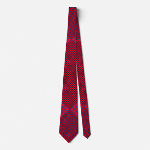 Cravate Minuscule à damiers 2 tons 04A Rouge BG
