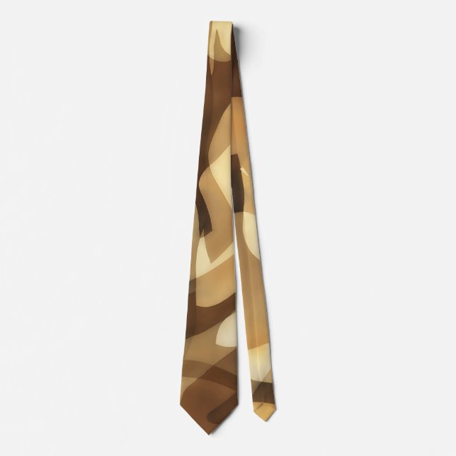 Cravate Mocha Brown and Tan Artsy Tie (Devant)