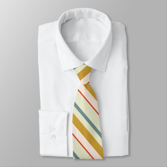 Cravate Mode Motif chic et élégant à bandes multiples (Attaché)