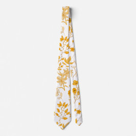 Cravate Modèle Floral d'or pour l'automne. Aucun groupe