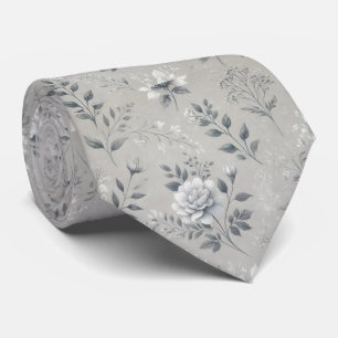 Cravate Modèle floral vintage sur Arrière - plan gris rust