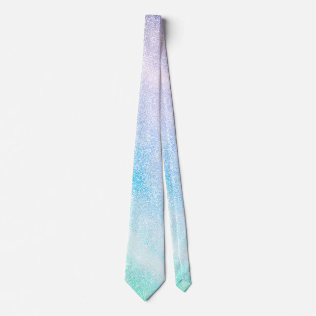 Cravate Modèle vitreux ombre Blue Purple Glitter (Devant)