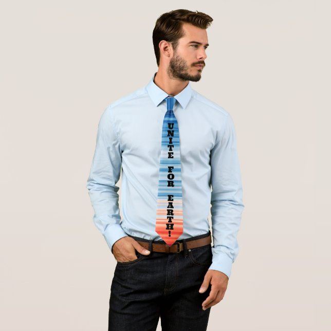 Cravate Modern Trendy Birthday Holiday Gift Climate Stripe (En situation)