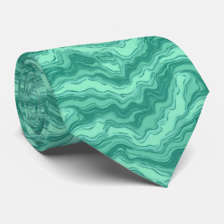 Cravate Modern Turquoise Marble Swirl Abstract Pattern