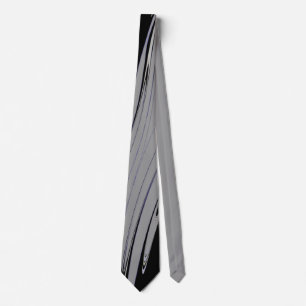 Cravate moderne Abstraite en noir et gris