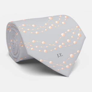Cravate Moderne Blush ivoire Romantique Pearl Neutre Maria