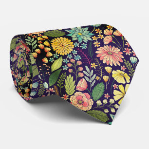 Cravate Moderne Floral