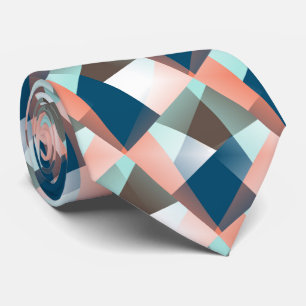 Cravate Moderne Motif d'Art Mosaïque Géométrique Hip Abstr