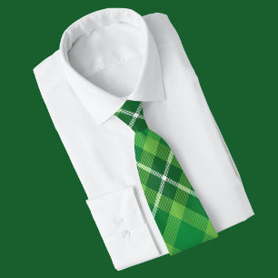 Cravate Moderne, vert et blanc, d'aspect frais