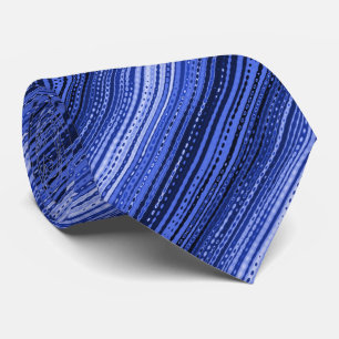 Cravate Molécule Variée Tonale Bleue Bleu Bleu Deux côtés