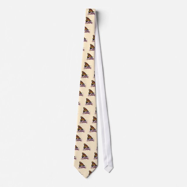 Cravate Monarque Papillon sur Aster (Devant)