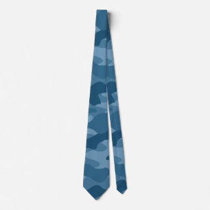 Cravate Monocolore bleu acier Camo