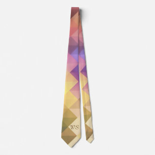 Cravate Monogram Couleur géométrique tendance et élégante