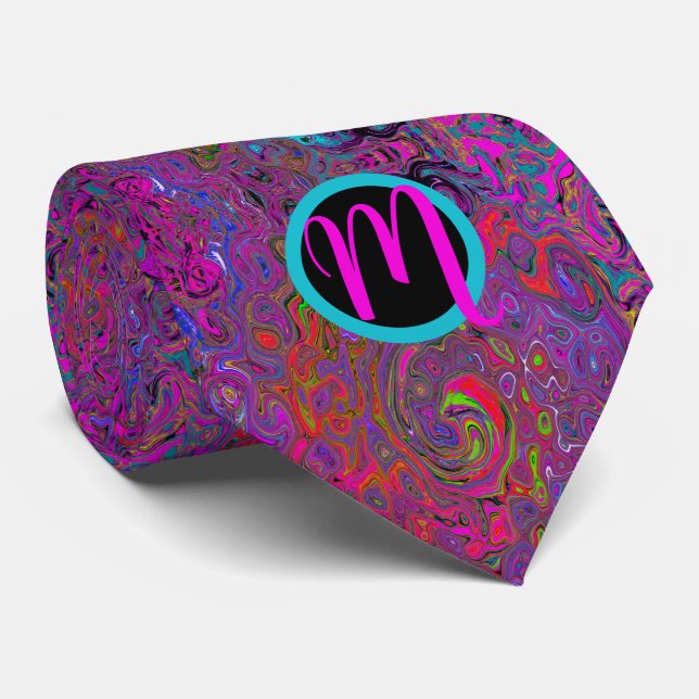 Cravate Monogramme couleur Super rétro (Roulé)