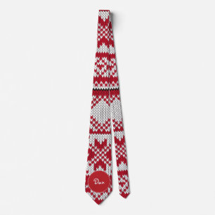 Cravate Monogramme de Noël confit