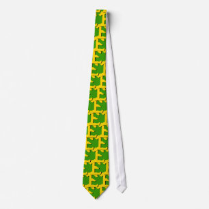 Cravate Monogramme E (Jaune)