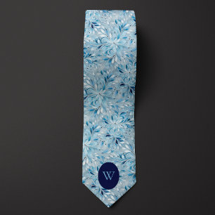 Cravate Monogramme Floral Hiver