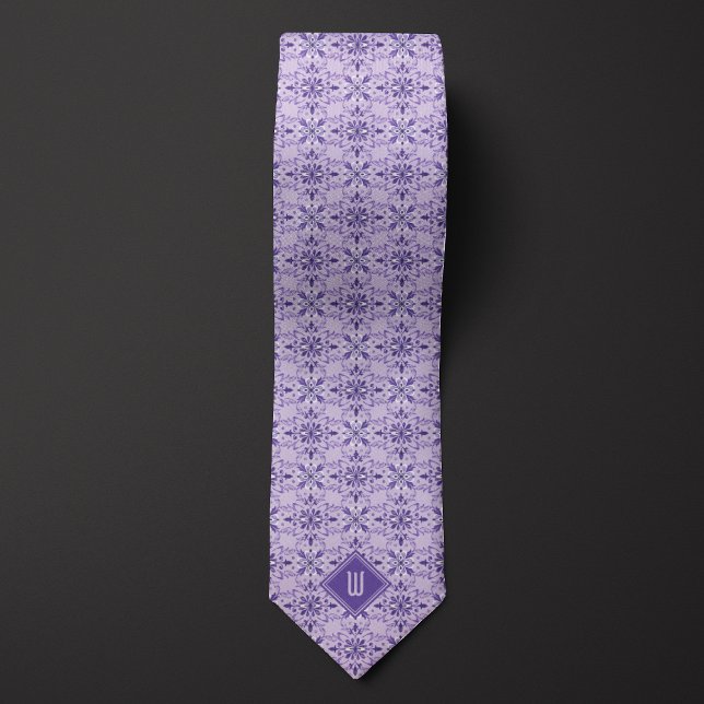Cravate Monogramme inspiré de la lavande violette (Créateur téléchargé)