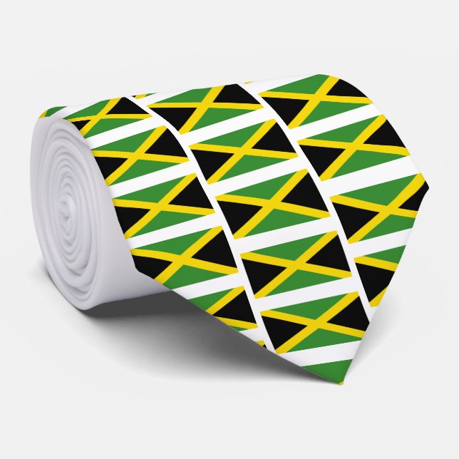 Cravate Monogramme JAMAICA FLAG personnalisé (Roulé)