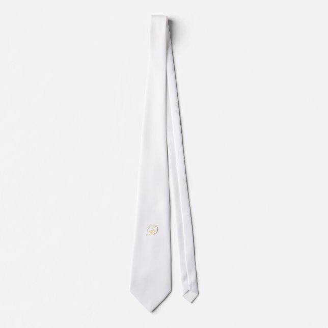 Cravate monogramme pour Diner en Blanc (Devant)