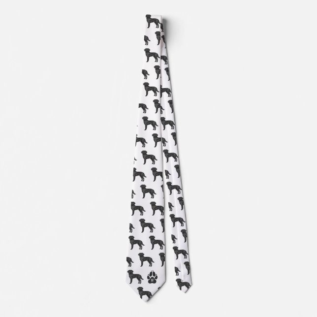 Cravate Monogramme sur mesure du Motif de repérage Black L (Devant)