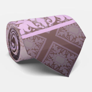 Cravate Monogramme vintage (rose)