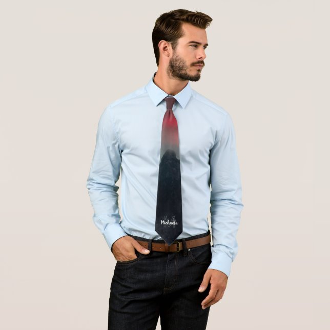 Cravate Monographie des nuages brûlants, du brouillard et  (En situation)