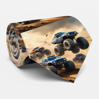 Monster Trucks Courant Dans Le Désert,