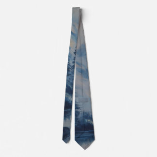 Cravate Montagne bleue paisible