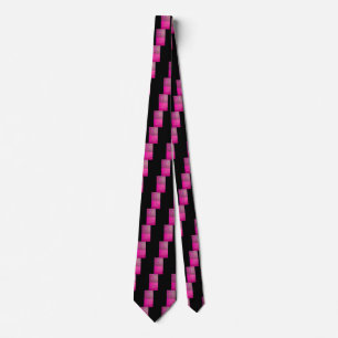 Cravate MORNING STAR Pink,Fuchsia Black, Monogram
