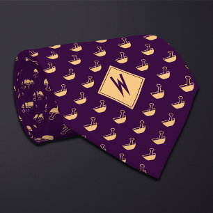 Cravate Mortier et Pilon de Pharmacien Violet